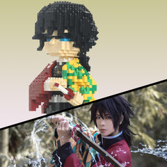 MACTANO anime demon figure of Giyuu ready for shelf decoration.