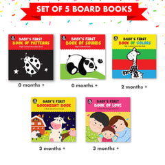 Madame Curie's Storyhouse board books in lively colors for sensory exploration and early language cues