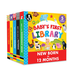 Madame Curie's Storyhouse baby's first library set cover showcasing vibrant board books for early curiosity