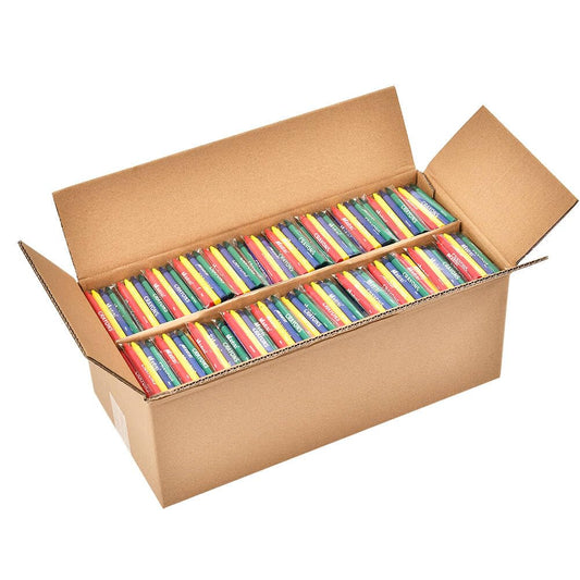 Madisi Crayons Bulk Pack box front shows durable classroom packaging