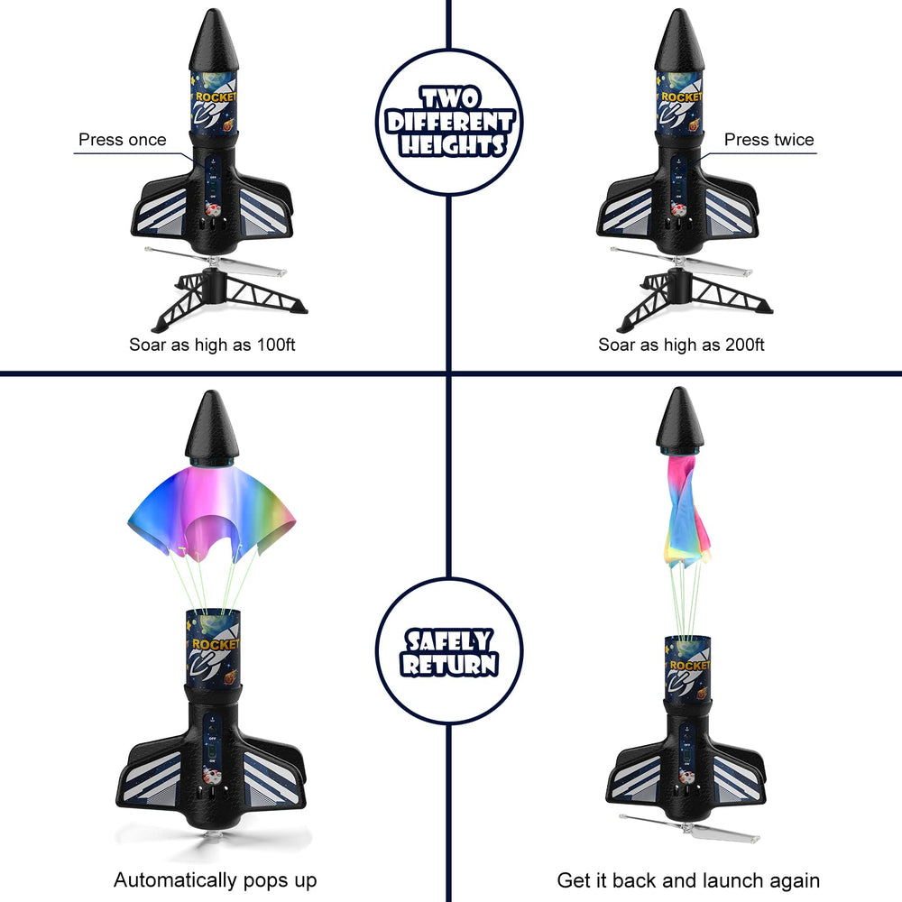 Mafbeanl outdoor rocket play with durable EPP foam body.
