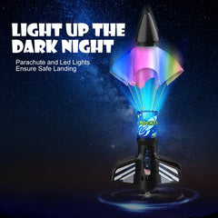 Mafbeanl rocket launcher with LED night launch for twilight play.
