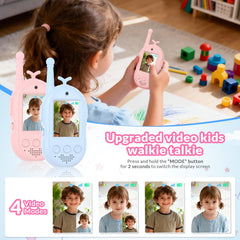 mafiti video walkie talkie kids two units paired for easy one-to-one chats