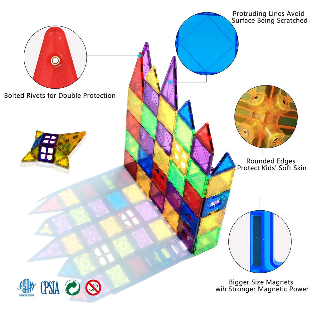 MAGBLOCK magnetic tiles door piece enabling entry to imaginative structures.
