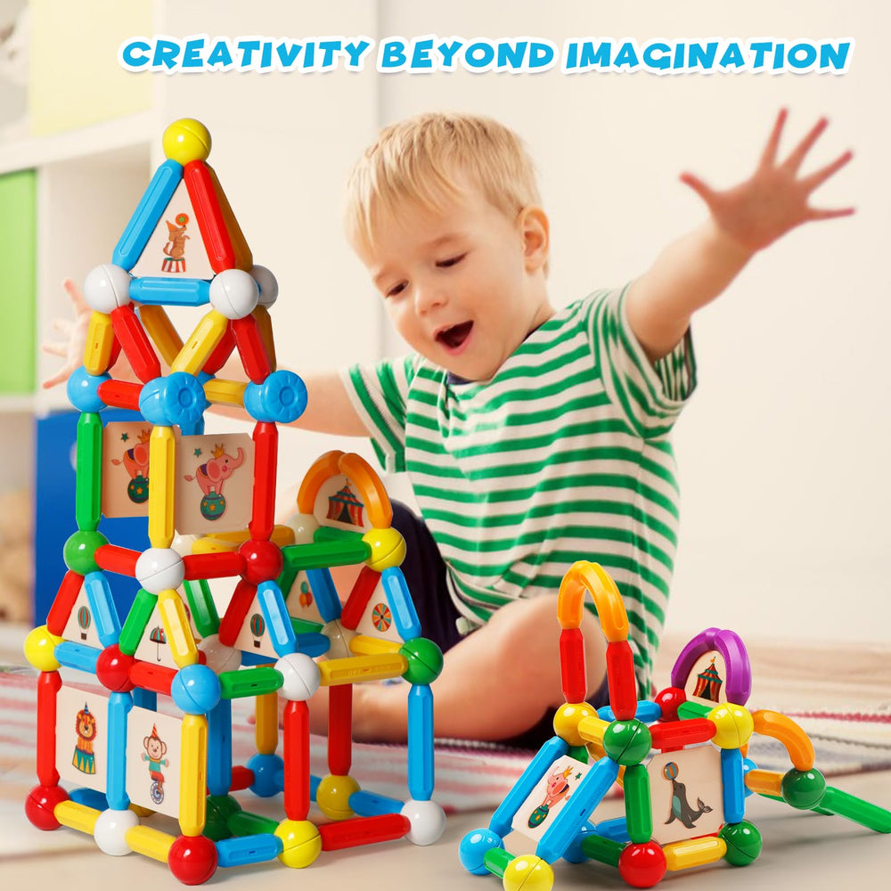 MAGBLOCK safe durable ABS material ensures easy grip and kid-friendly play.