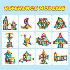 MAGBLOCK STEM learning toys support exploration and geometric shape recognition.