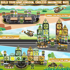 Magbubp magnetic tiles set fosters fine motor skills and focus.