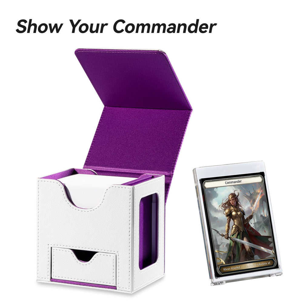 Mage Tech 35pt card brick protecting the Commander card and preventing shuffles