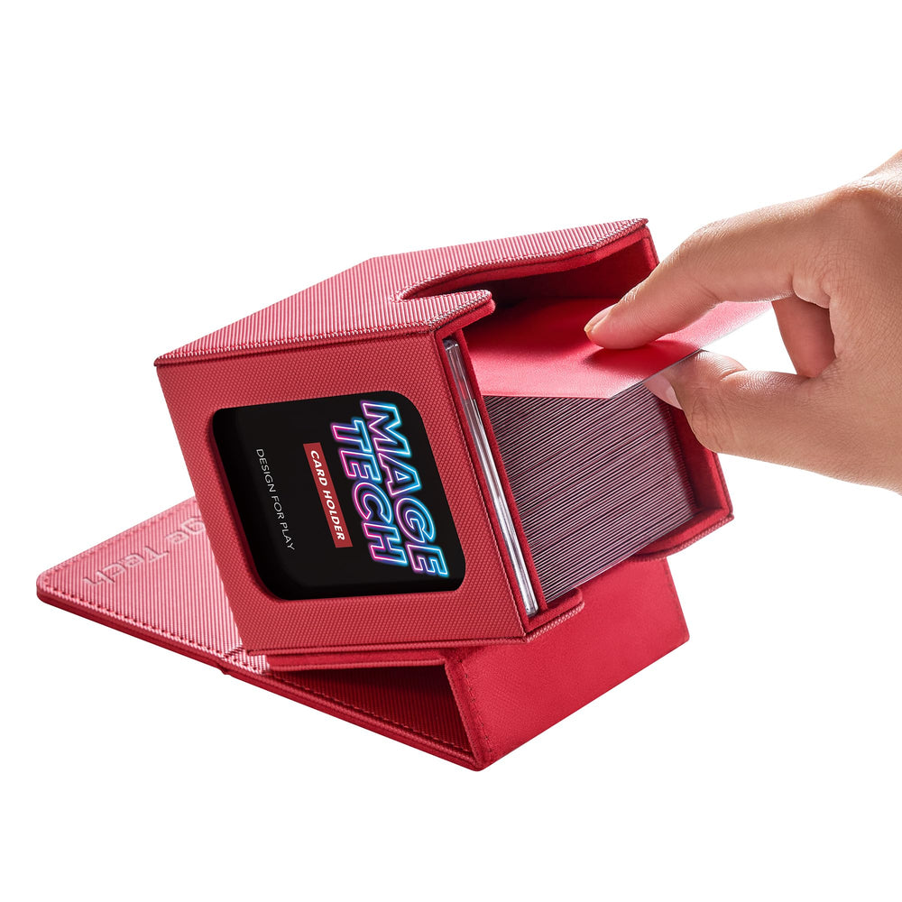Mage Tech Commander Deck Box Lite compact design facilitates transport in travel setups.