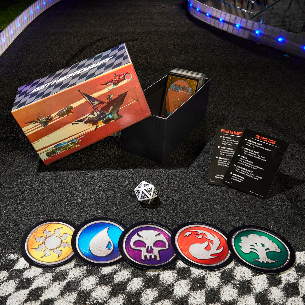 Magic: The Gathering Aetherdrift Finish Line Bundle oversized spindown die adds collectible flair to games