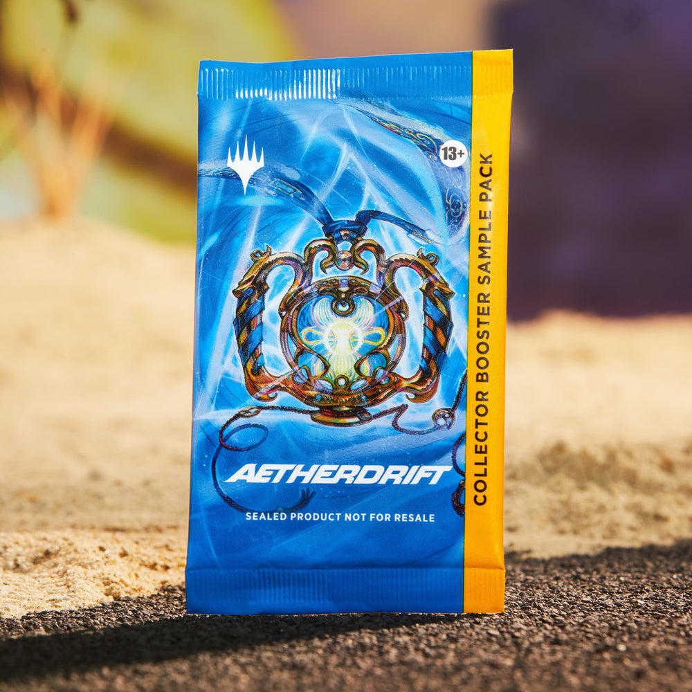 Magic: The Gathering Aetherdrift reference card aids turn-by-turn reference.