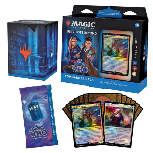 Magic: The Gathering Timey-Wimey deck box keeps your 100-card commander ready to play.