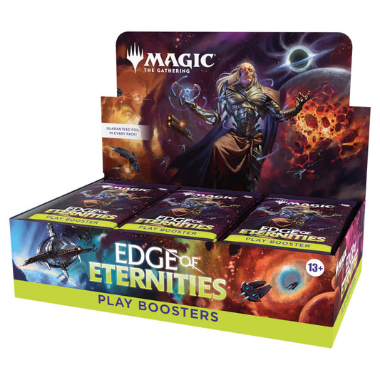 Magic: The Gathering Edge of Eternities 30-pack booster box sparks deck-building ideas.