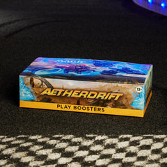Magic: The Gathering Aetherdrift foil card shimmers, enhancing the drafting feel.