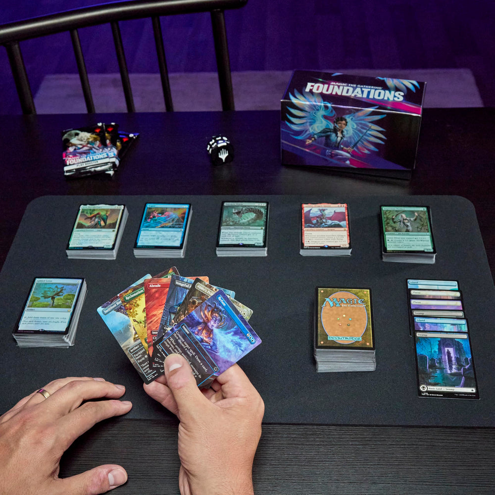 Shiny foil cards from Magic Foundations for eye catching collection upgrades