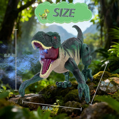 MagicKidz remote-control-dinosaur back-sensor responds to touch for interactive play.