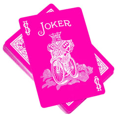 Magic Makers Pink Bicycle Deck double-back card expands trick options.