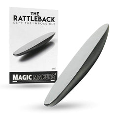 Magic Makers Rattleback in gleaming metal alloy for collector display