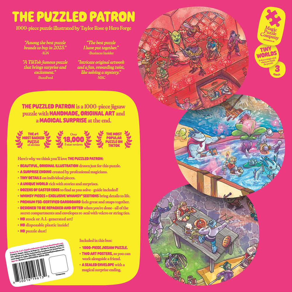 Two posters included by Magic Puzzle Company support collaborative solving.