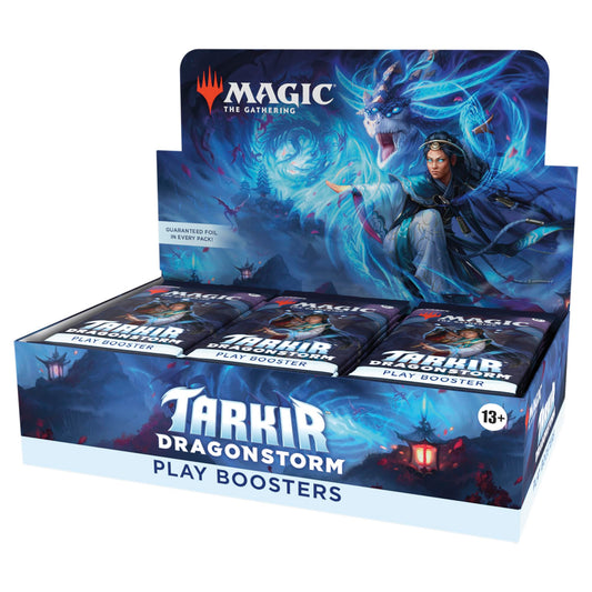 Magic: The Gathering Tarkir Dragonstorm Play Booster Box front view for Limited play.