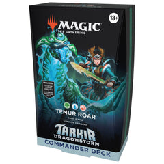 Magic: The Gathering Tarkir Temur Roar deck front view shows three-color setup for ready games.
