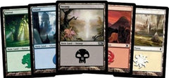 Magic: The Gathering basic lands collection, 500-card set for varied gameplay and quick deck setup.