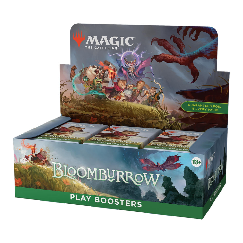 Magic: The Gathering Bloomburrow booster box front view for ready-to-draft nights