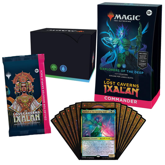 Magic: The Gathering Explorers of the Deep deck box with a ready-to-play Commander deck