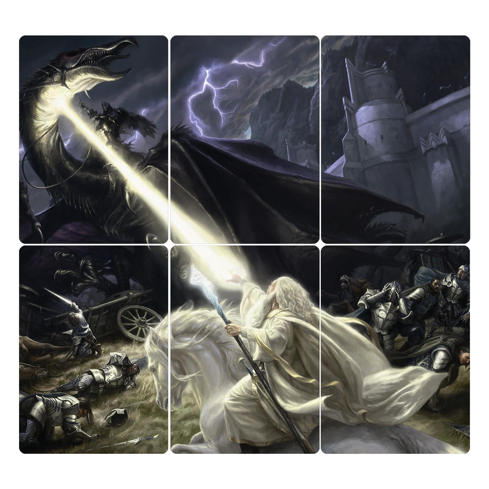 Set boosters from the LOTR scene box reveal a mix of cards and rares.