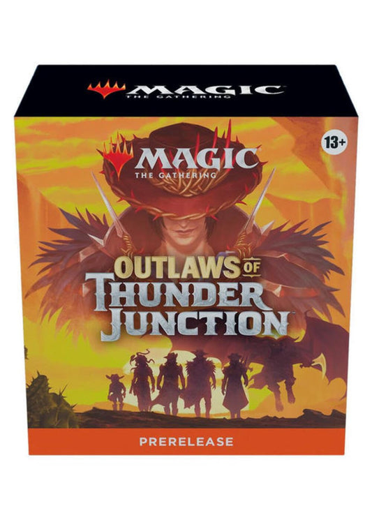 Magic: The Gathering Outlaws of Thunder Junction pack cover for preview excitement and collector interest.
