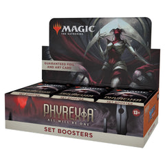 Magic: The Gathering Phyrexia box front showing 30 set boosters for unboxing