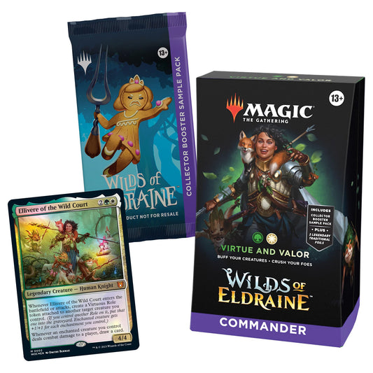 Magic: The Gathering Virtue and Valor deck cover featuring Syr Ellivere for ready-to-play battles