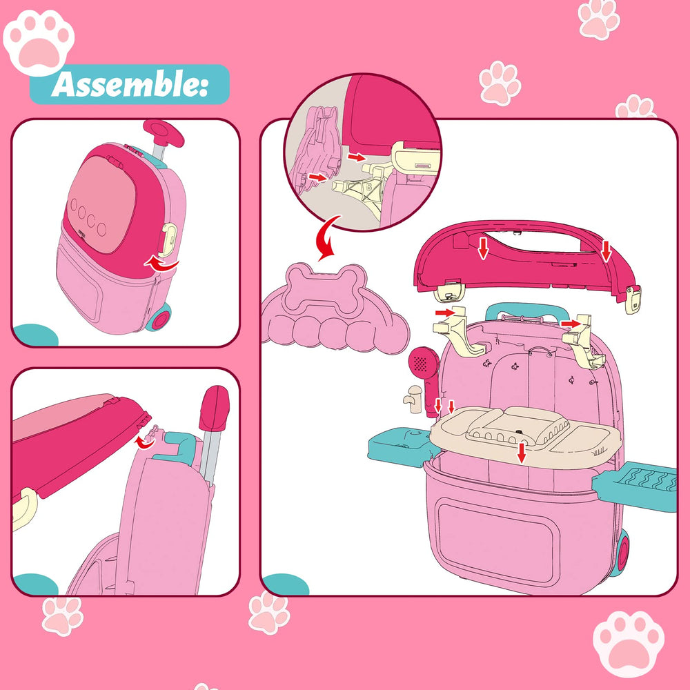 MAGIC4U carrying suitcase storage designed for portable vet kit adventures.