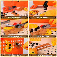 Magic4U Kids Tool Bench Set easy-assembly design highlights quick setup and safe use.