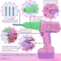 Magic4U tool set saw enables safe pretend building and fine motor practice.