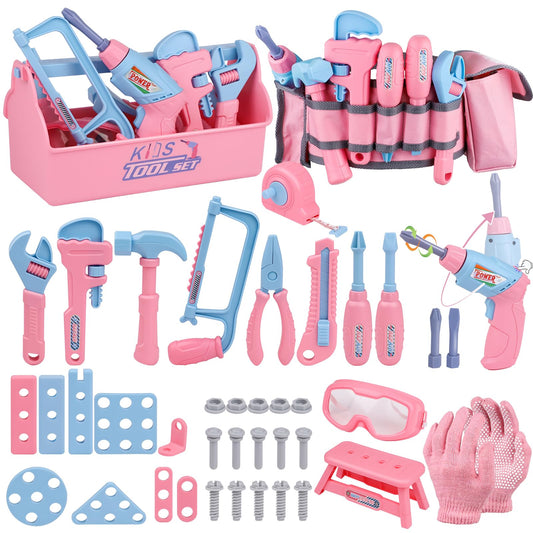 Magic4U kids tool belt with tools for pretend building and easy access