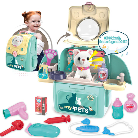 Magic4U pet carrier backpack enables portable, imaginative pretend play with pets.