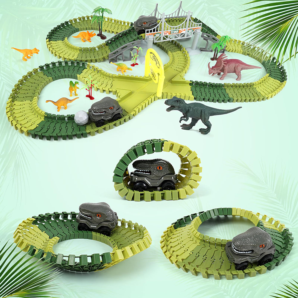 MagicKidz dinosaur figures, bridges and trees for imaginative adventures.