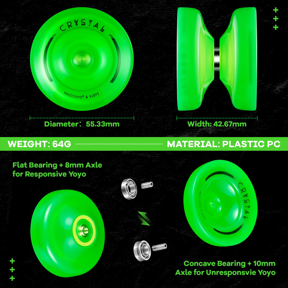 MAGICYOYO K2 Glow Green yoyo-case keeps gear organized on the go.