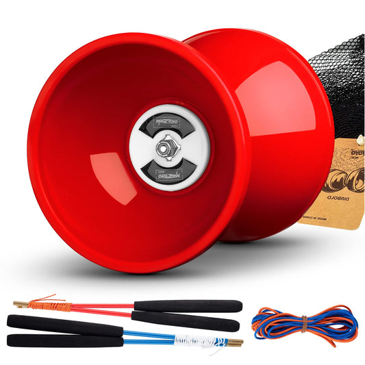 MAGICYOYO Diabolo Pro triple-bearing red 5in spins longer for advanced tricks.