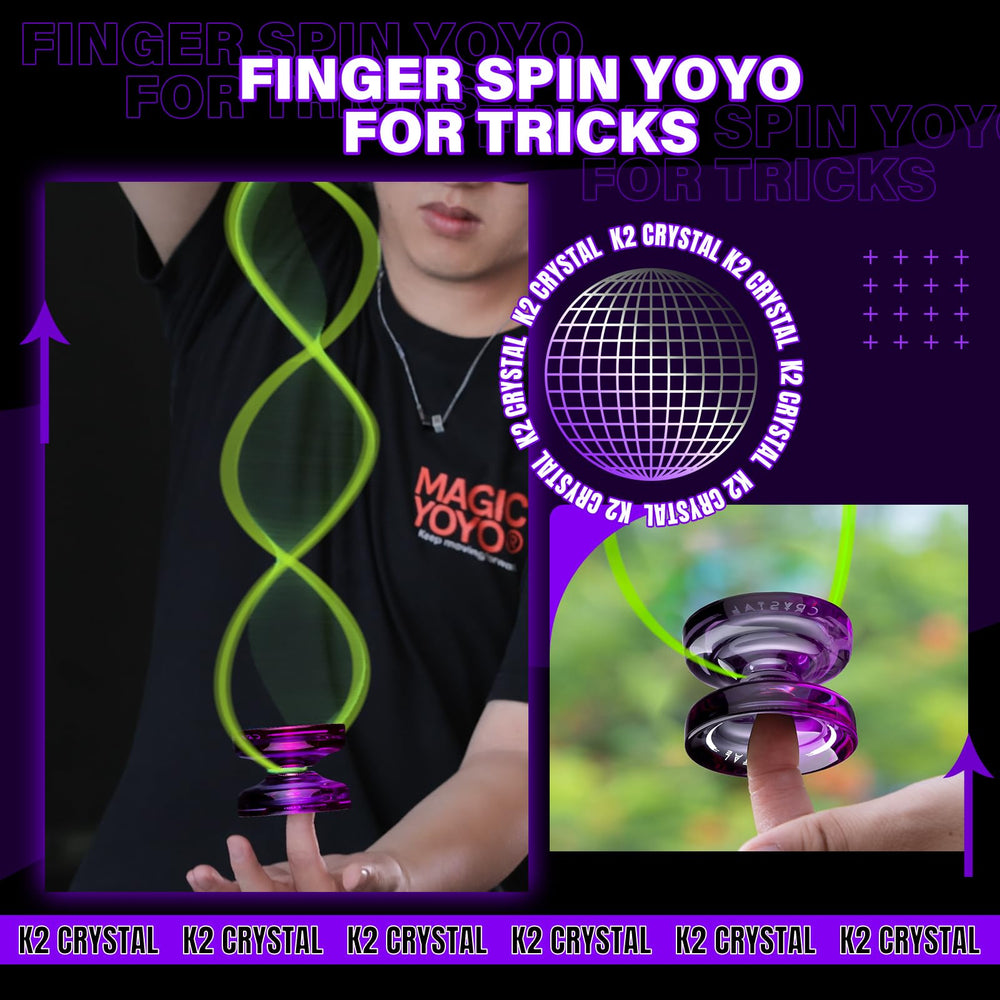 MAGICYOYO K2 Crystal bearing close-up highlighting precision for smooth play.