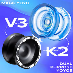 MAGICYOYO K2 Crystal Blue plastic yoyo is kid friendly and durable.
