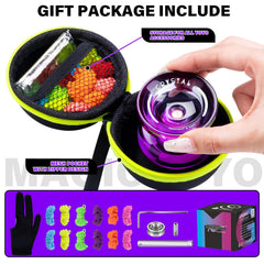 MAGICYOYO K2 Crystal storage bag and glove for portable practice sessions.