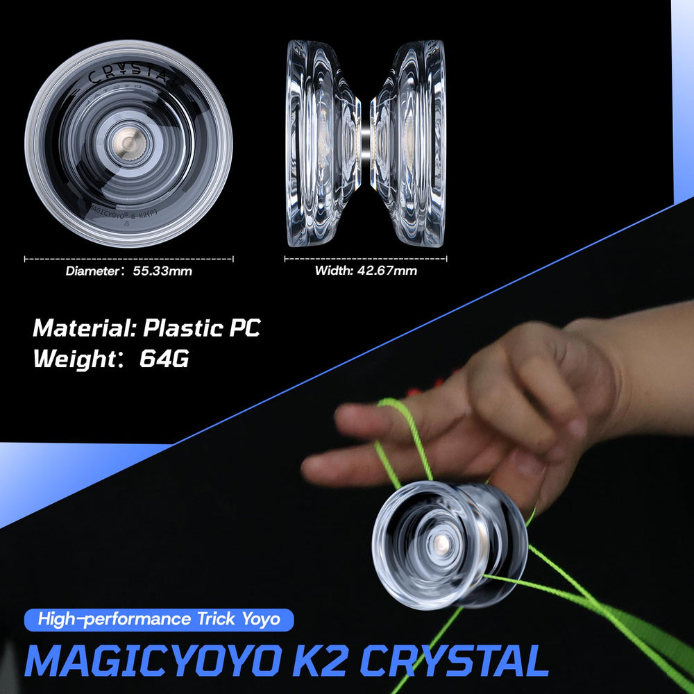 MAGICYOYO K2 Crystal White durable PC plastic for long-lasting play