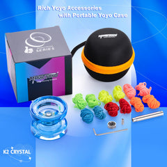 MagicYoyo K2 crystal yoyo blue axle and bearing details.