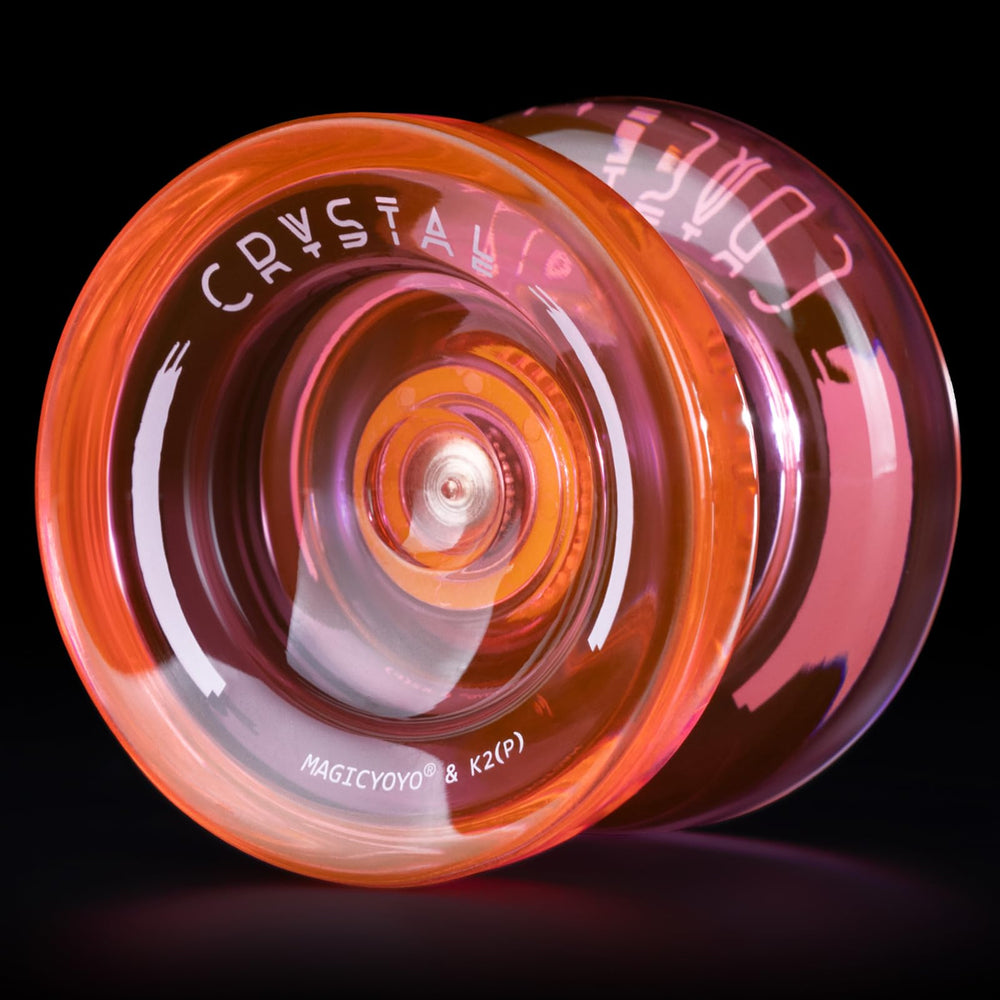 MAGICYOYO K2 Plus Crystal Orange front view highlights beginner friendly design for easy basics