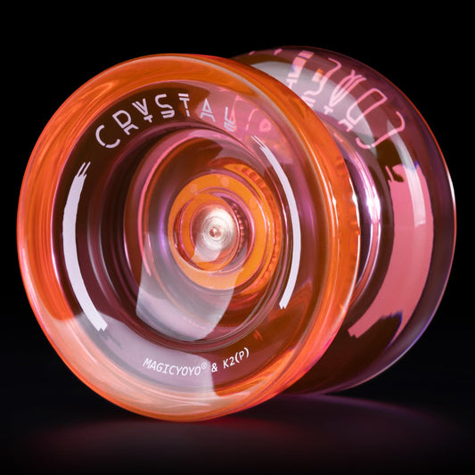 MAGICYOYO K2 Plus Crystal Orange front view highlights beginner friendly design for easy basics