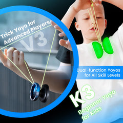 MAGICYOYO K3 glow plastic yoyo green in glow mode ready for night play