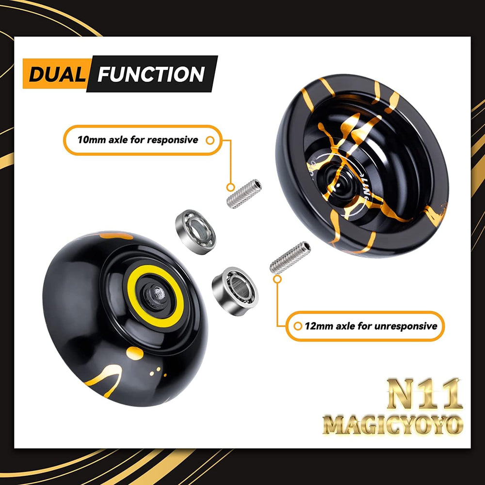 Magicyoyo N11 includes a bag, glove, and strings for complete practice setups.