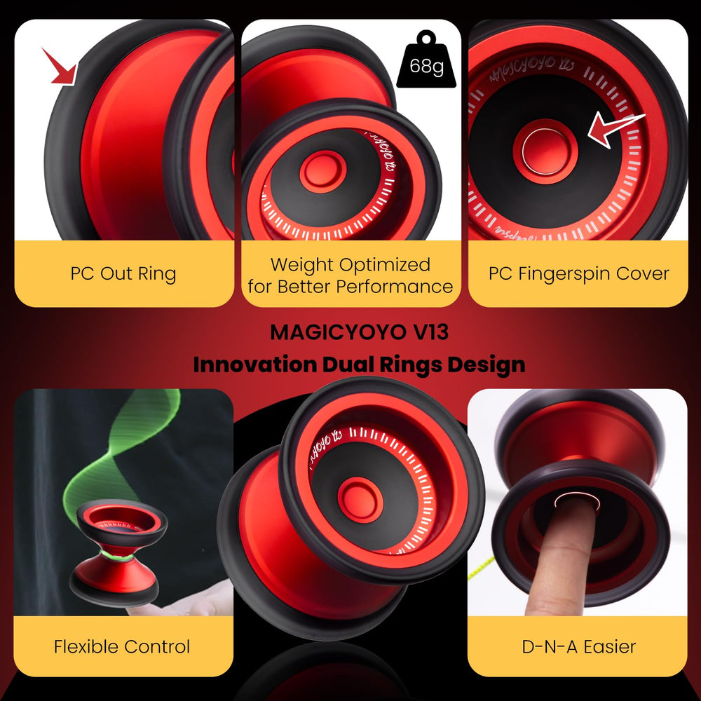 MAGICYOYO V13 Deepspin beginner-friendly setup with flat bearing for easy returns.